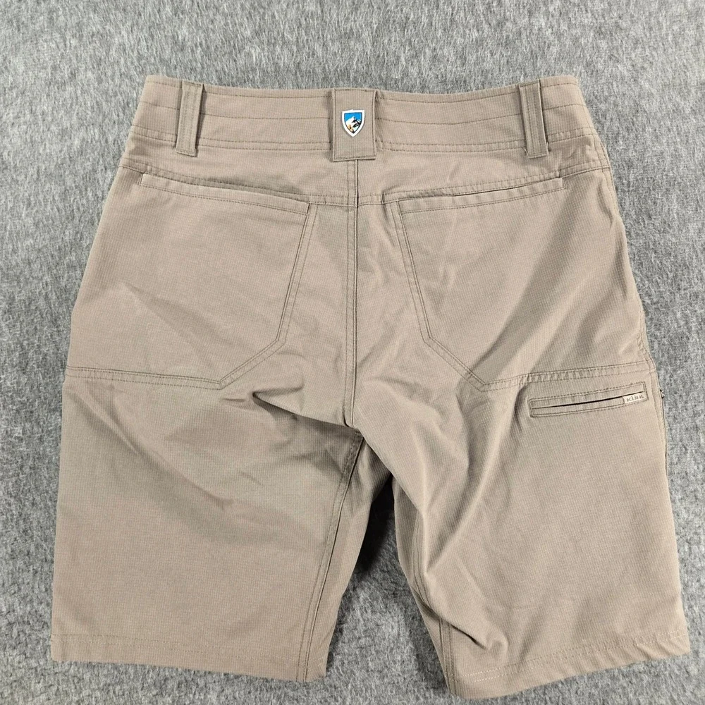 KUHL Silencr Kargo Shorts Mens 32 Brown Softshell Hiking Outdoor Gorpcore